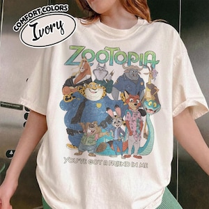 Comfort Colors Retro Zootopia Shirt, Judy Hopps Shirt, Nick Wilde Shirt, Retro Zootropolis Disney Tee,WDW Family 2026 Trip Tee UOU310 bild 1
