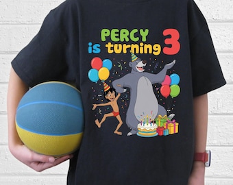 Baloo Mowgli Birthday Shirt, Personlized Jungle Book Birthday Shirt, Animal Kingdom Birthday Shirt, Disney Birthday Shirt  AYBB08