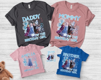 Frozen Birthday Shirt , Elsa Birthday Shirts, Frozen Custom Shirt , Frozen Personalized Tee, Frozen Family Party shirts AXLS22