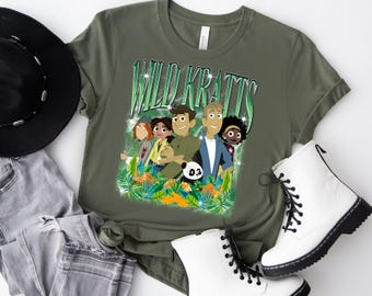 Wild Kratts Movie Characters Group Bootleg Shirt, Wild Kratts Birthday Boy Shirt, Animal Chris Martin Jungle Shirt, Wild Kratts Party AYC201