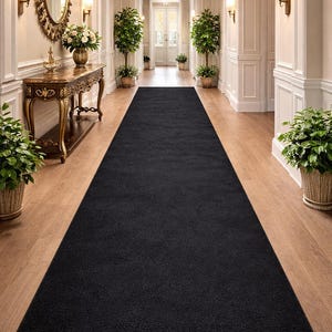 Luxury Hallway Runner Rug, Modern Long Corridor Carpet, Minimalist Entryway Floor Runner, Luxury Plain Custom Size Rug