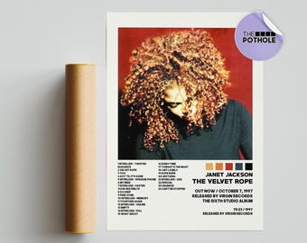 Janet Jackson - the Velvet Rope Poster - 90s Hip Hop/rap