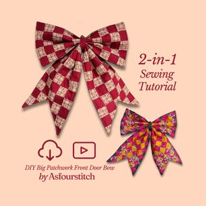 Tutoriel vidéo : nœud réversible en patchwork matelassé pour porte d'entrée (à coudre soi-même)