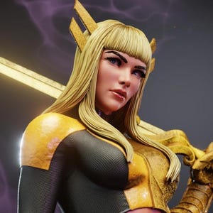 Soulbound Valkyrie – Arcane Blade Sorceress STL Statue