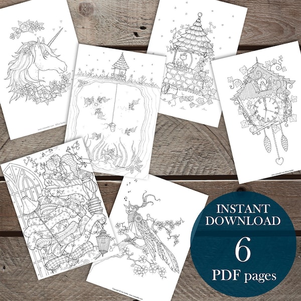 Fun Fairy Tale Coloring Pages, Colouring Book PDFs