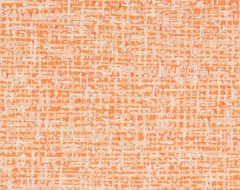 Papel pintado retro cortado a medida Papel pintado vintage de los años 60 - Papel pintado naranja de los años 60 Gráficos finos Papel pintado sólido texturizado