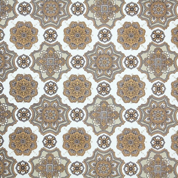 Retro Wallpaper by the Yard 70s Vintage Wallpaper - 1970s Brown and White Geometric