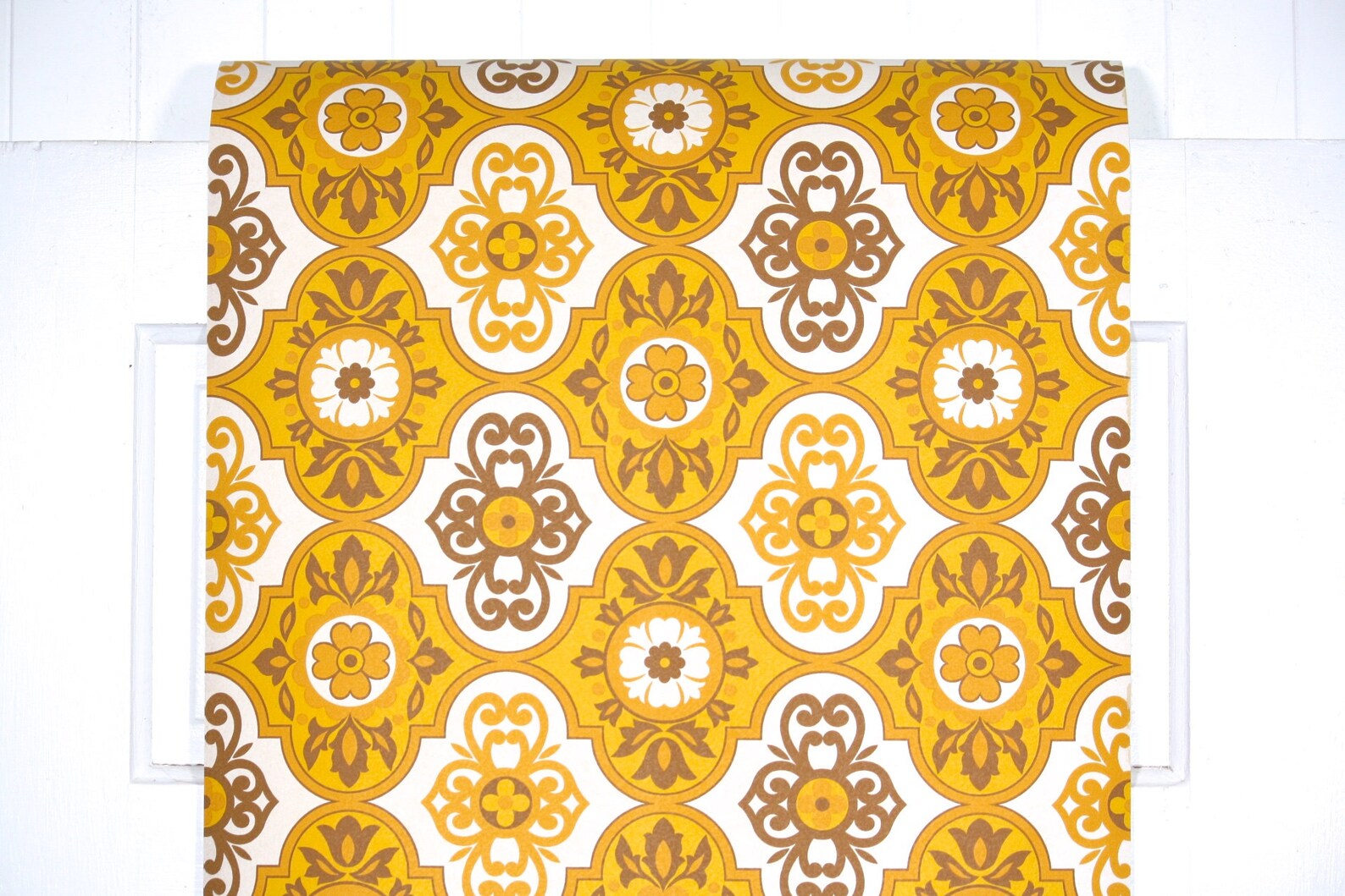 1970s Vintage Wallpaper by the Yard Retro Geometric Etsy