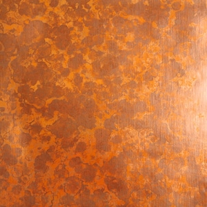 Retro Wallpaper by the Yard 70s Vintage Wallpaper 1970s Vinyl Copper Orange Marble image 1