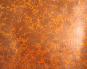 Retro Wallpaper by the Yard 70s Vintage Wallpaper - 1970s Vinyl Copper Orange Marble