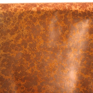 Retro Wallpaper by the Yard 70s Vintage Wallpaper 1970s Vinyl Copper Orange Marble image 2