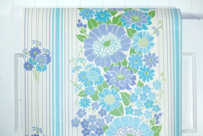 Retro Wallpaper by the Yard 70s Vintage Wallpaper 1970s