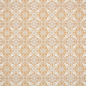 Retro Wallpaper by the Yard 70s Vintage Wallpaper 1970s Peach and White Geometric image 1