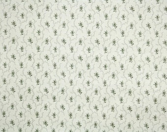 Vintage Wallpaper by the Yard 70s Retro Wallpaper - 1970s Petite Green Floral with Tiny Green Stems