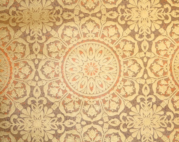 Retro Wallpaper by the Yard 70s Vintage Wallpaper 1970s Metallic Gold ...