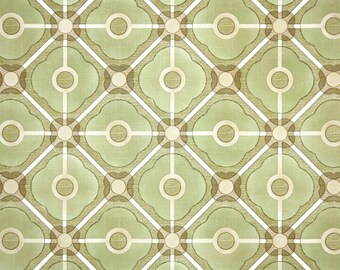 Retro Wallpaper by the Yard 70s Vintage Wallpaper – 1970s Geometric Wallpaper Green and White