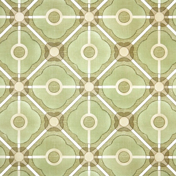 Retro Wallpaper by the Yard 70s Vintage Wallpaper – 1970s Geometric Wallpaper Green and White