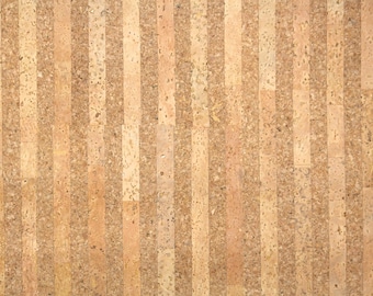 1970s Vintage Cork Wallpaper - Staggered Stripe By the Yard