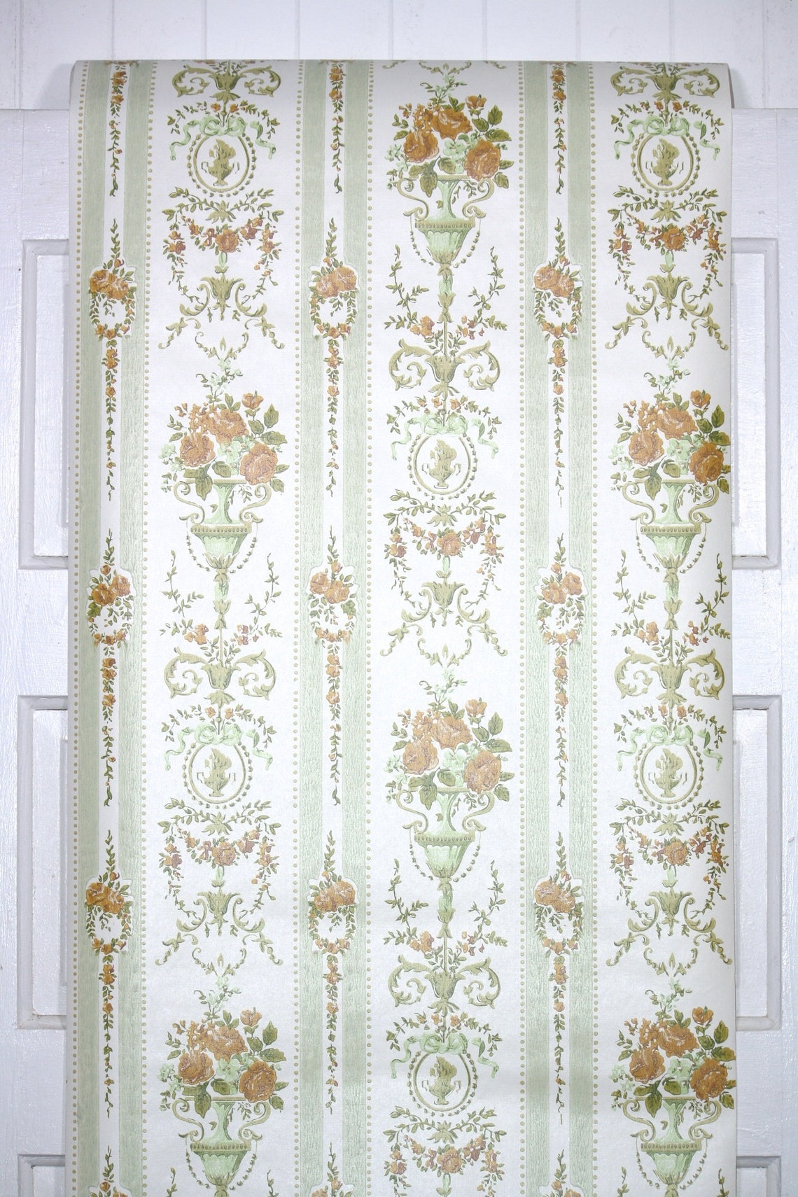 1970s Vintage Wallpaper by the Yard Retro Wallpaper Golden Etsy