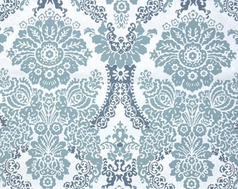 Retro Flock Wallpaper by the Yard 70s Vintage Flock Wallpaper - 1970s Blue Flock Floral