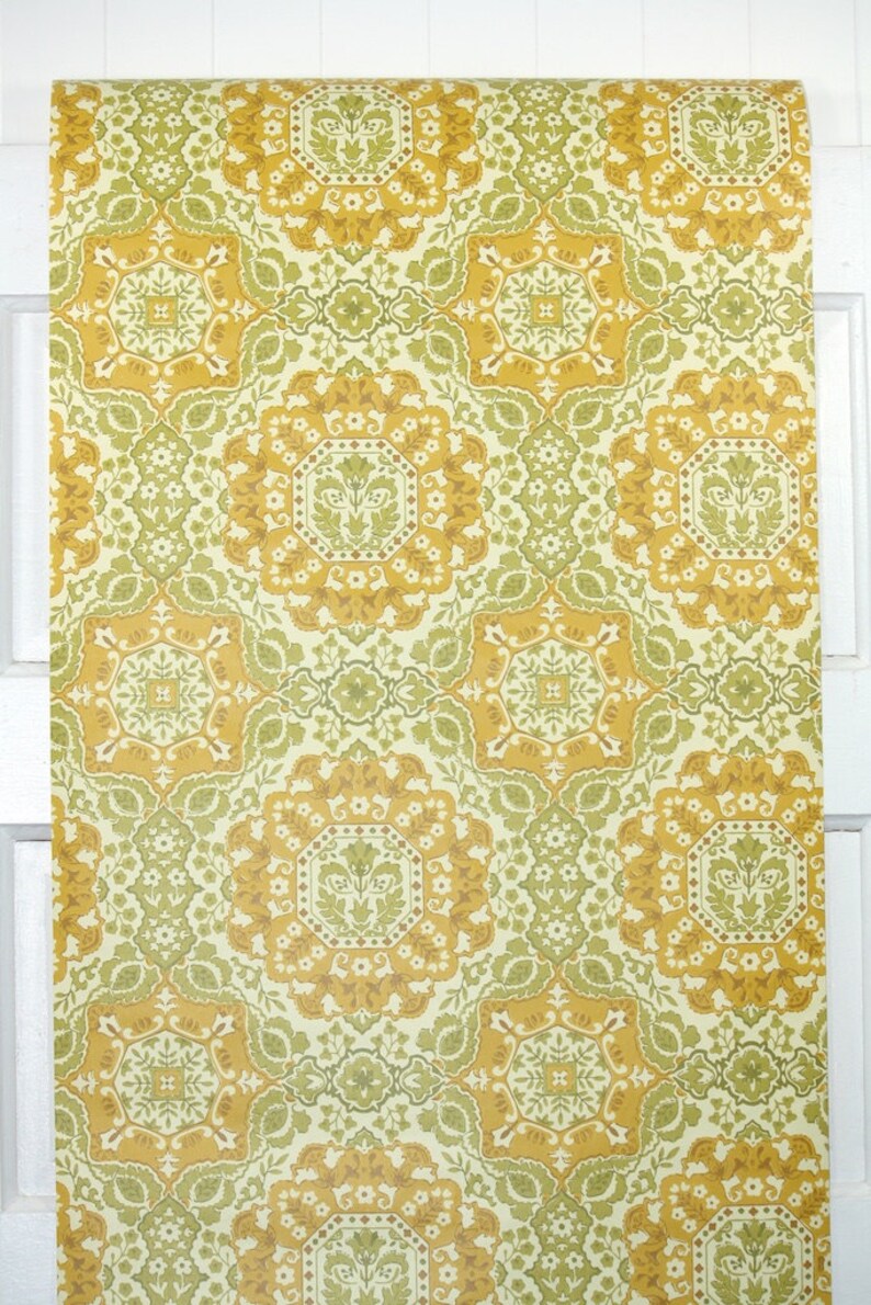 Retro Wallpaper by the Yard 70s Vintage Wallpaper 1970s