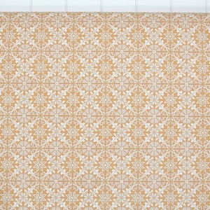 Retro Wallpaper by the Yard 70s Vintage Wallpaper 1970s Peach and White Geometric image 2