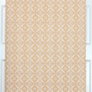 Retro Wallpaper by the Yard 70s Vintage Wallpaper 1970s Peach and White Geometric image 3