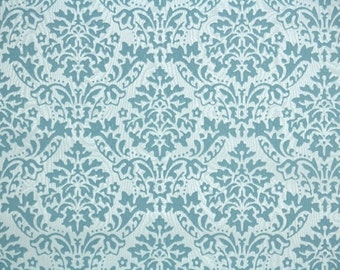 Retro Flock Wallpaper by the Yard 70s Vintage Flock Wallpaper - 1970s Blue Damask Flock