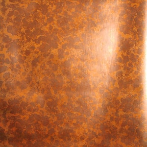 Retro Wallpaper by the Yard 70s Vintage Wallpaper 1970s Vinyl Copper Orange Marble image 3
