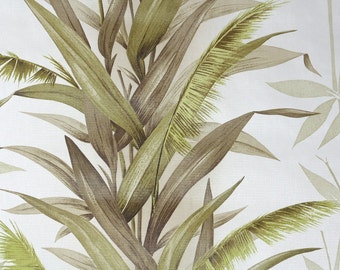 Retro Wallpaper by the Yard 70s Vintage Wallpaper - 1970s Tropical Leafy Bamboo Green and Brown