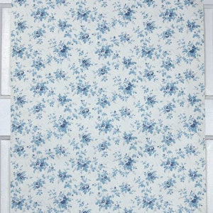 Retro Wallpaper by the Yard 70s Vintage Wallpaper 1970s Blue and White ...