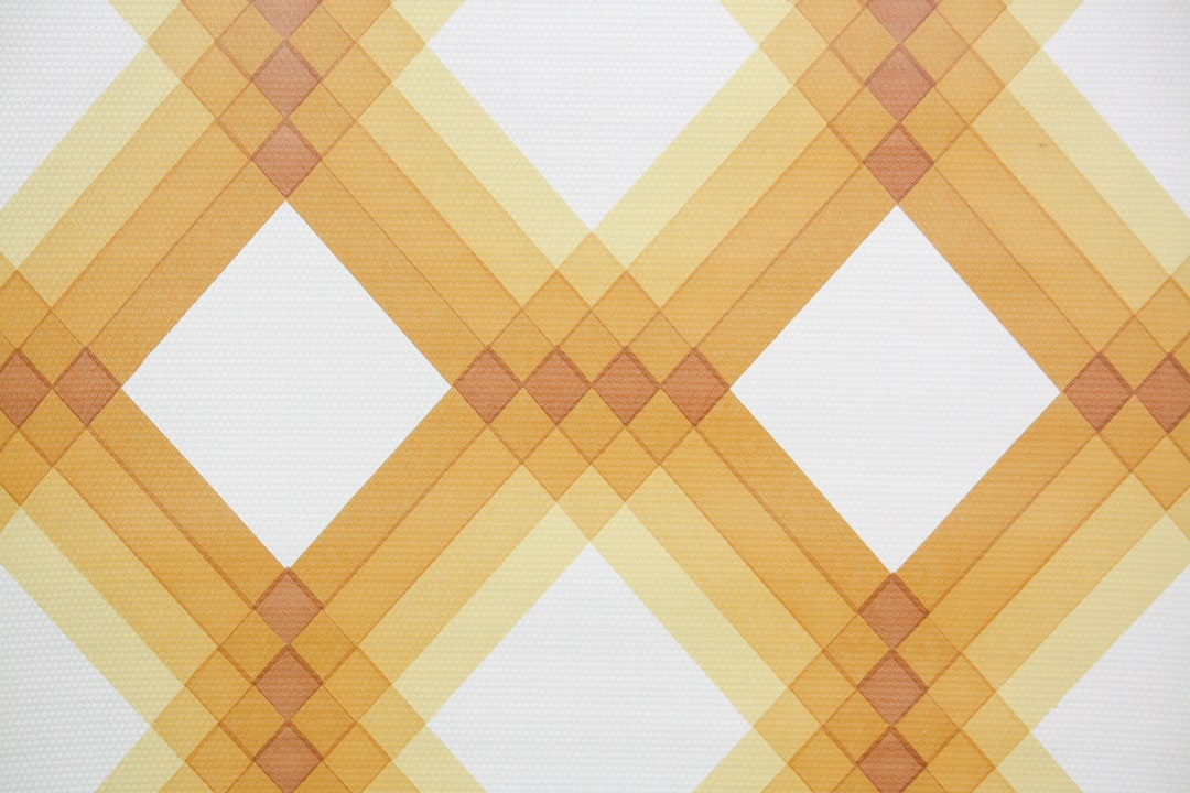 Retro Wallpaper by the Yard 60s Vintage Wallpaper - 1960s Orange and ...