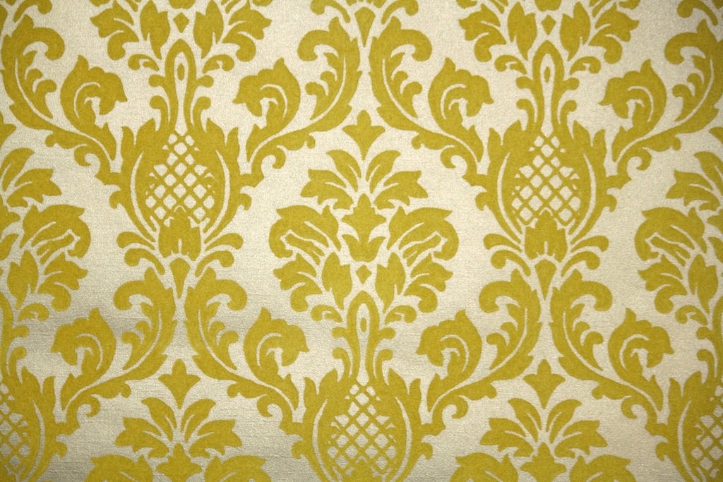 Retro Flock Wallpaper by the Yard 70s Vintage Flock Wallpaper