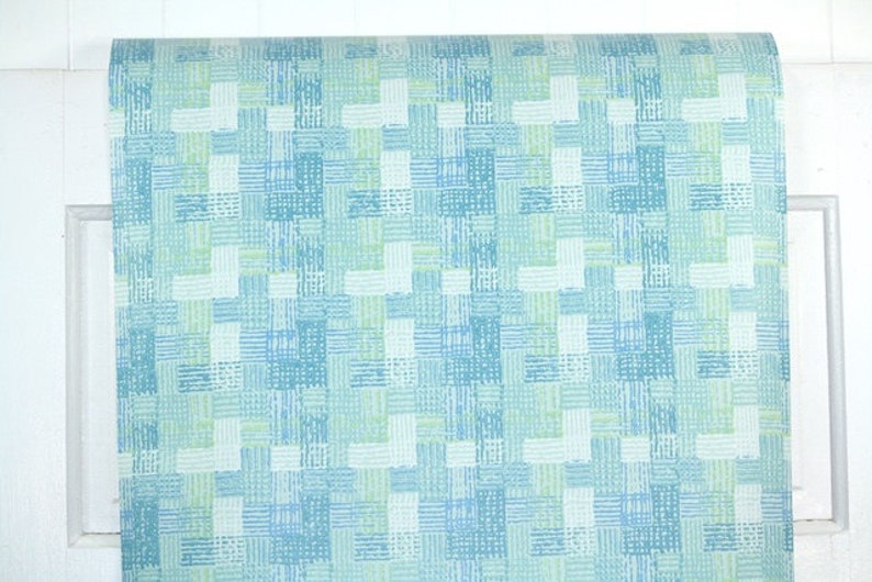 Retro Wallpaper by the Yard 70s Vintage Wallpaper 1970s Blue - Etsy