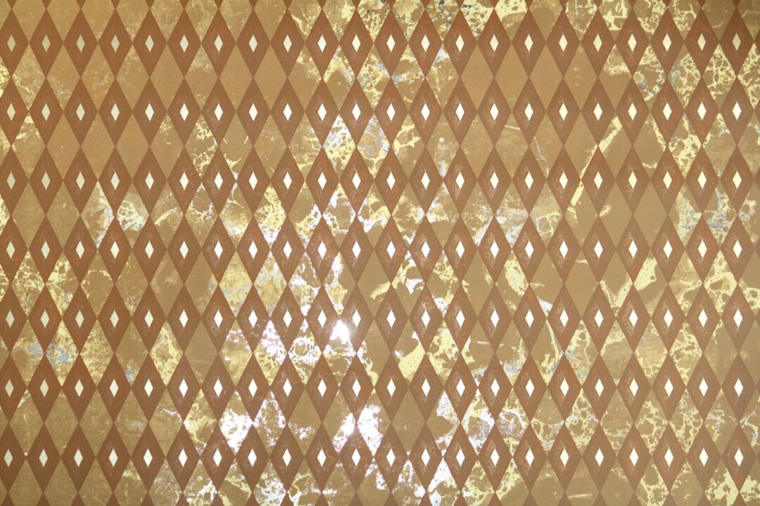 Vintage Mylar wallpaper double roll 27034 Brown and metallic silver   eBay