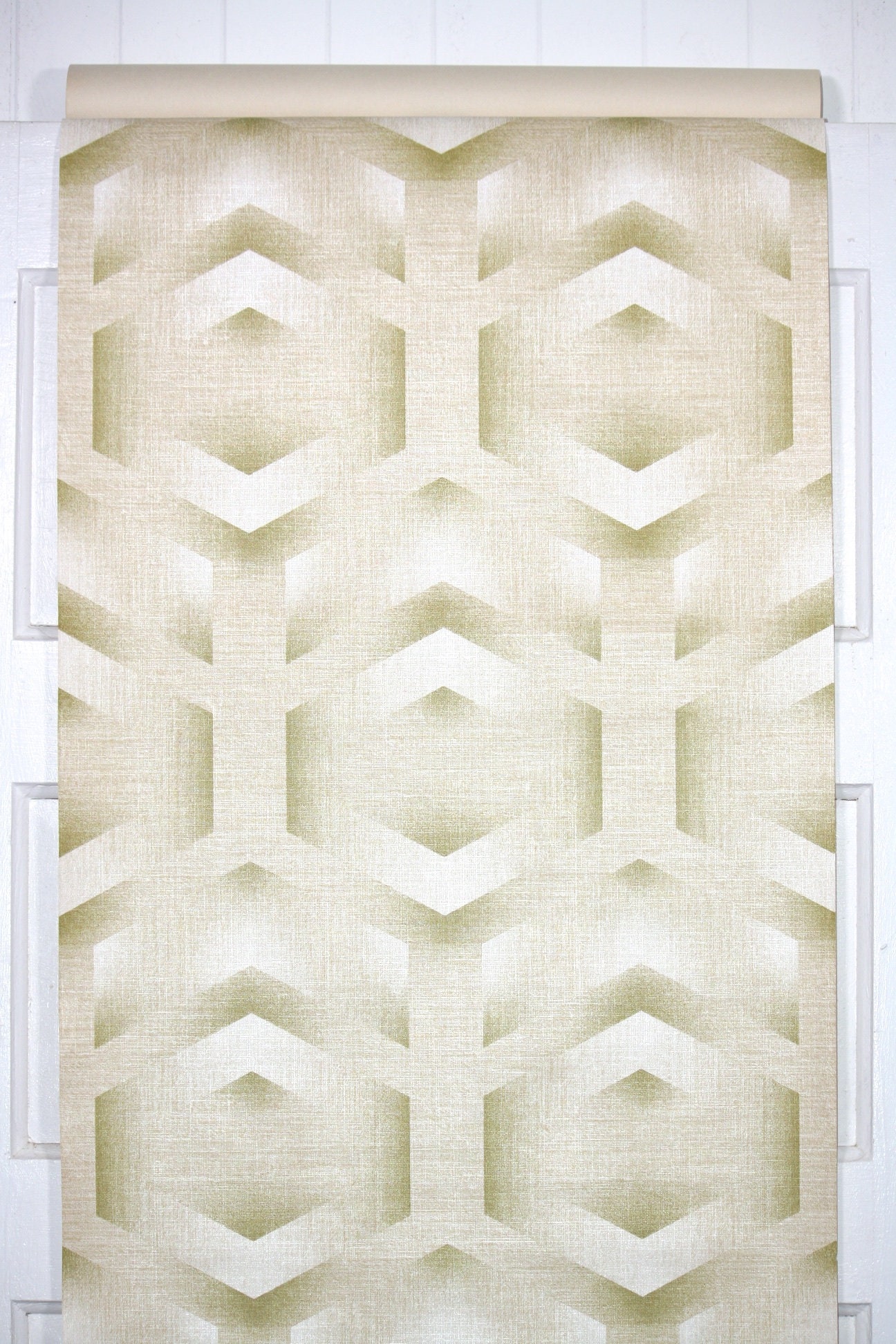 1970s Vintage Wallpaper by the Yard Retro Geometric Etsy