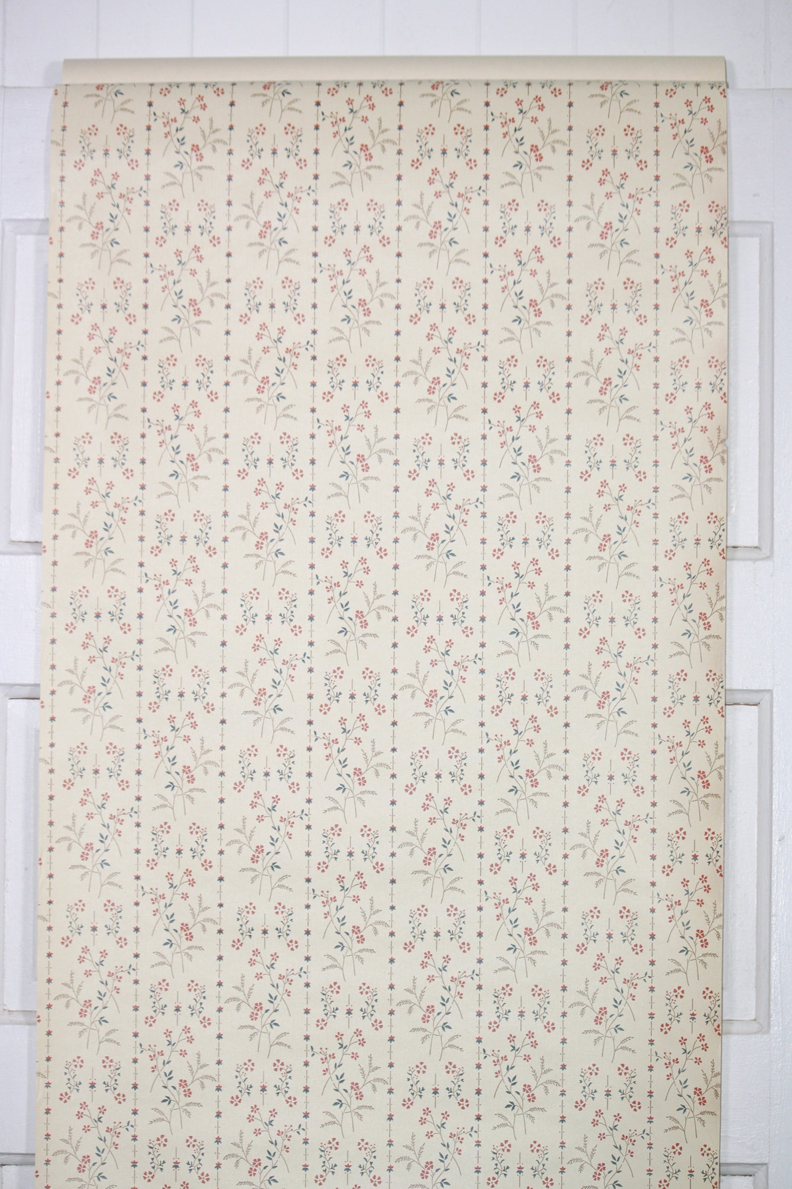 1970s Vintage Wallpaper by the Yard Retro Floral Stripe With Etsy