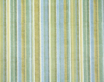 Vintage Wallpaper by the Yard - 1970s Blue and Green Stripes