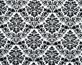 Retro Flock Wallpaper by the Yard 70s Vintage Flock Wallpaper - 1970s Black and White Flock Damask