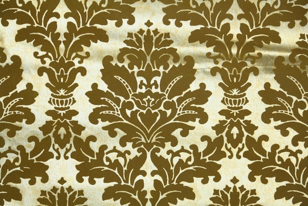Retro Flock Wallpaper by the Yard 70s Vintage Flock Wallpaper 1970s
