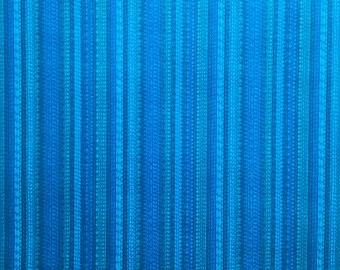 Vintage Wallpaper by the Yard - 1970s Blue Stripes