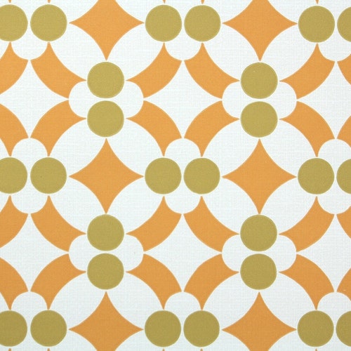 Retro Wallpaper by the Yard 70s Vintage Wallpaper \u2013 1970s Vintage Wallpaper Orange Damask