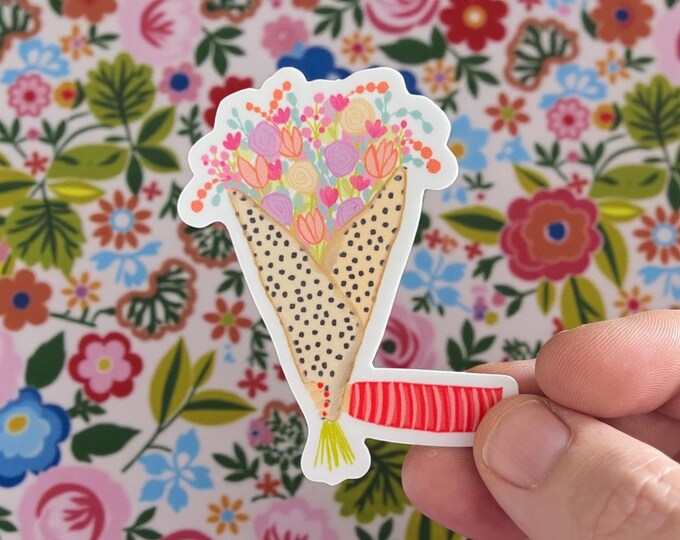 Flowers for You Vinyl Sticker: Permanent Decal