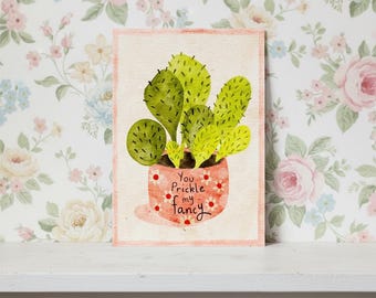 Art Print: You Prickle my Fancy, A5, Wall Decor