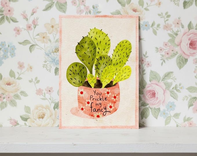 Art Print: You Prickle my Fancy, A5, Wall Decor
