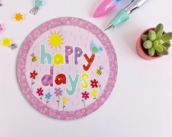 7.6 cm Vinyl Sticker: Happy Days, Vinyl Decal