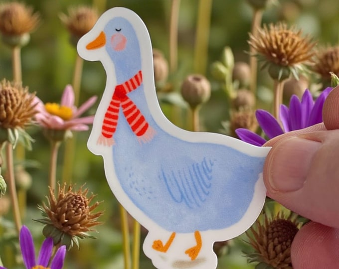 Blue Goose Vinyl Sticker: Permanent Decal