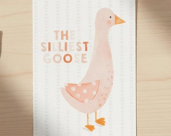 The Silliest Goose Notecards: Single or 10 Notelets, Notecards, Postcards