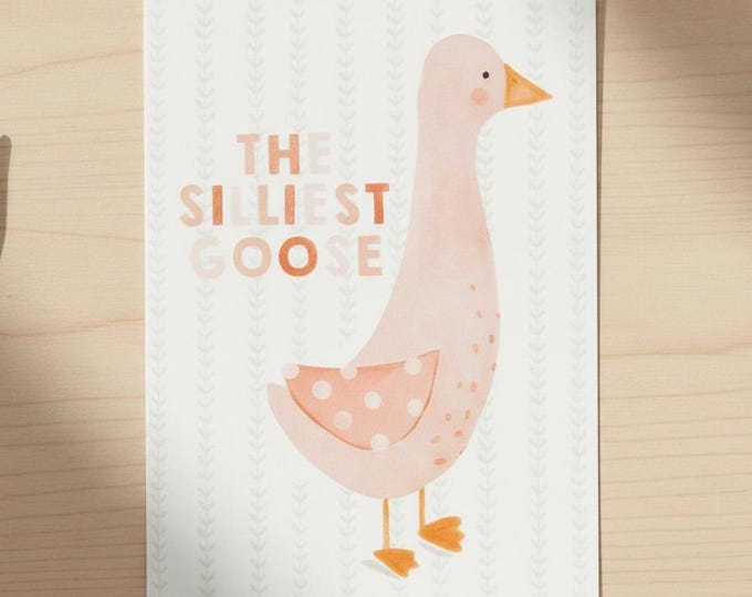 The Silliest Goose Notecards: Single or 10 Notelets, Notecards, Postcards