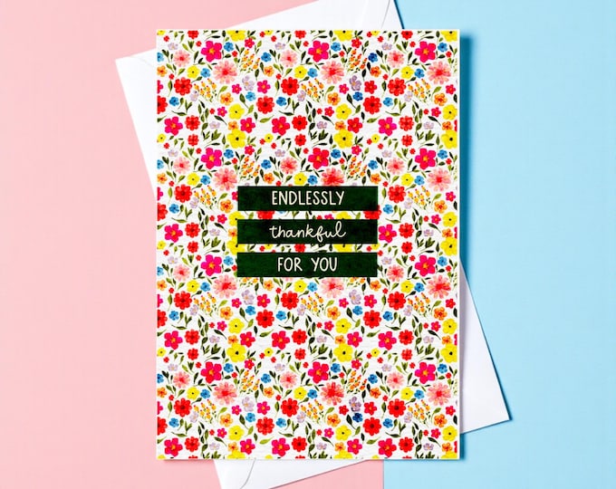 Floral Thank You Card: Watercolour Illustration